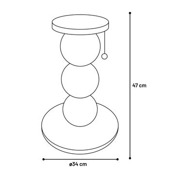 Arbre a chat avec plateforme Griffoir en bois et cordes 47cm