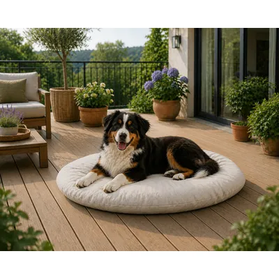 Coussin ovale déhoussable pour chien