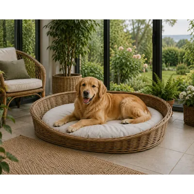 Coussin ovale déhoussable pour chien