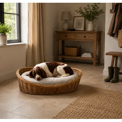 Coussin ovale déhoussable pour chien