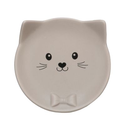 Gamelle plat rond en céramique pour chat Anti-Stress
