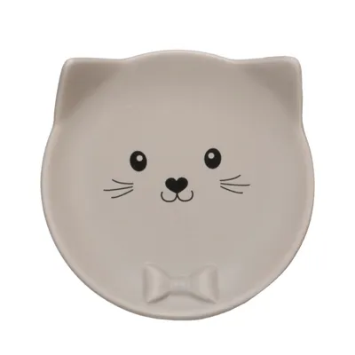 Gamelle plat rond en céramique pour chat Anti-Stress
