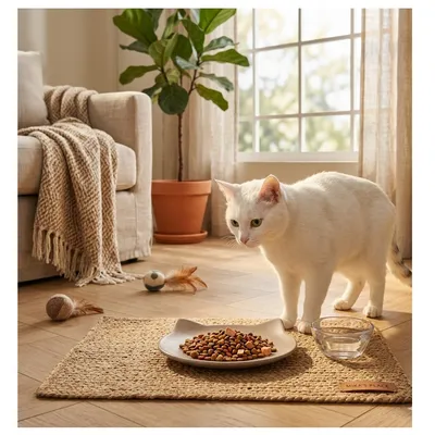Gamelle plat en céramique pour chat Anti-Stress Filou