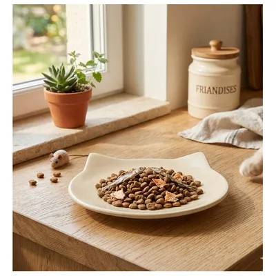 Gamelle plat en céramique pour chat Anti-Stress Filou
