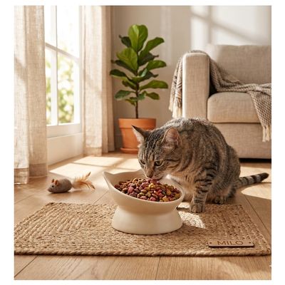 Gamelle ergonomique en céramique pour chat Filou