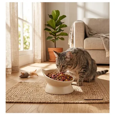 Gamelle ergonomique en céramique pour chat Filou Gamelle ergonomique en céramique pour chat Filou