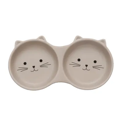 Gamelle 2 en 1 en céramique pour chat