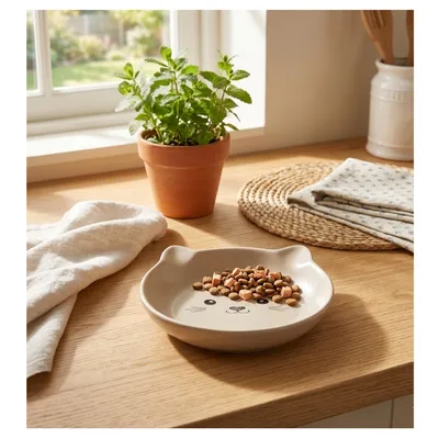 Gamelle ovale en céramique pour chat Anti-Stress