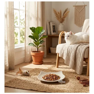 Gamelle plat en céramique pour chat Anti-Stress Filou Gamelle plat en céramique pour chat Anti-Stress Filou