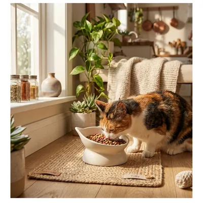 Gamelle ergonomique en céramique pour chat Filou