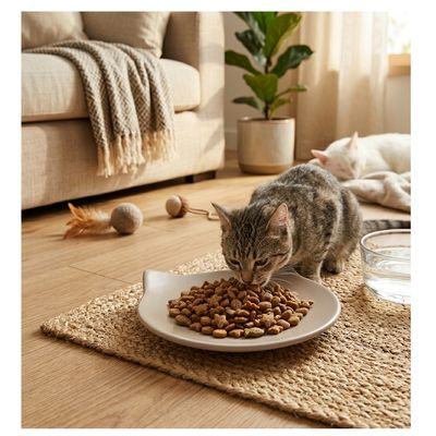 Gamelle plat en céramique pour chat Anti-Stress Filou