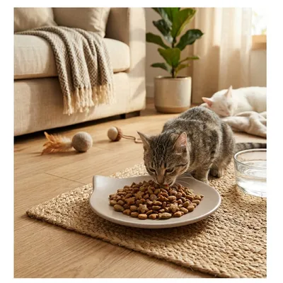 Gamelle plat en céramique pour chat Anti-Stress Filou Gamelle plat en céramique pour chat Anti-Stress Filou