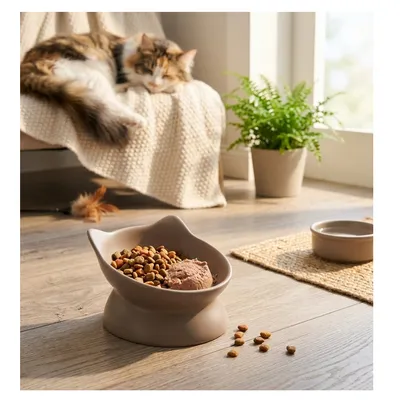 Gamelle ergonomique en céramique pour chat Filou Gamelle ergonomique en céramique pour chat Filou