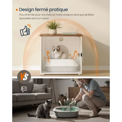 SONGMICS HOME Bacs à litière Toolless, Assemblage Ultra-rapide sans Outils
