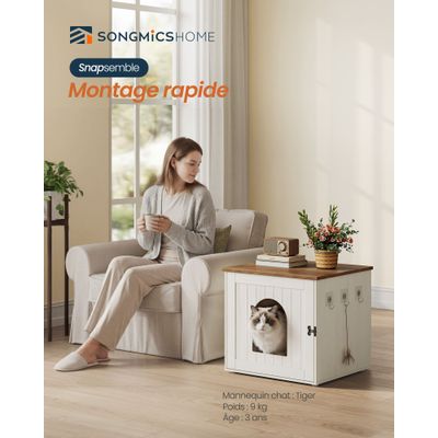 SONGMICS HOME Bacs à litière Toolless, Assemblage Ultra-rapide sans Outils