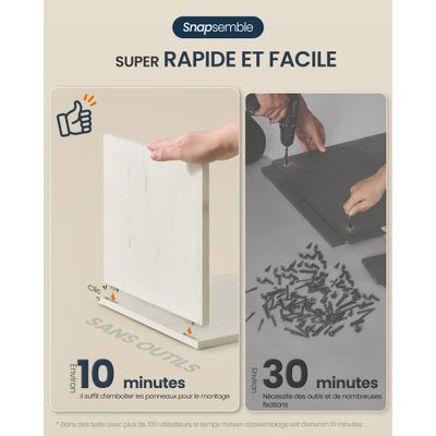 SONGMICS HOME Bacs à litière Toolless, Assemblage Ultra-rapide sans Outils