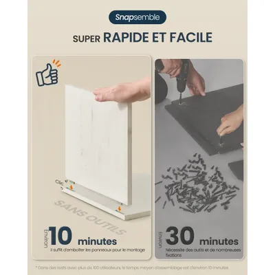 SONGMICS HOME Bacs à litière Toolless, Assemblage Ultra-rapide sans Outils