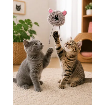Jouet pour chat Gripi Peluche douce pour jeu et câlins rose