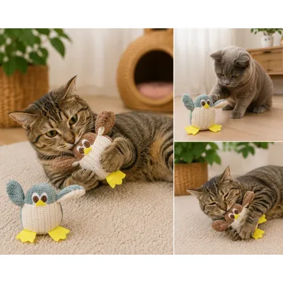 Lot de 2 jouets oiseaux Brella avec cataire pour chat