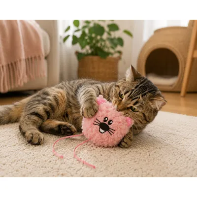 Jouet pour chat Gripi Peluche douce pour jeu et câlins rose Jouet pour chat Gripi Peluche douce pour jeu et câlins rose