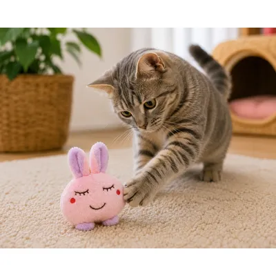 Jouet pour chat Oko lapin avec cataire et grelot