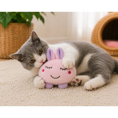Jouet pour chat Oko lapin avec cataire et grelot