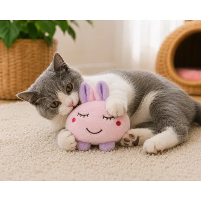 Jouet pour chat Oko lapin avec cataire et grelot