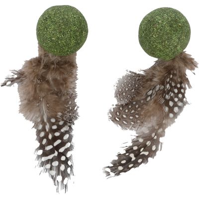 Jouets pour chat Katti balle de cataire avec plumes