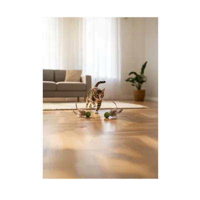 Jouets pour chat Katti balle de cataire avec plumes
