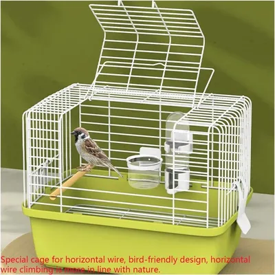 MCBOSON cage métallique grande horizontale pour oiseaux MCBOSON cage métallique grande horizontale pour oiseaux