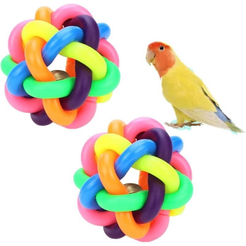 ZooVenture Spielzeug Ball Vogel Glöckchen 2St