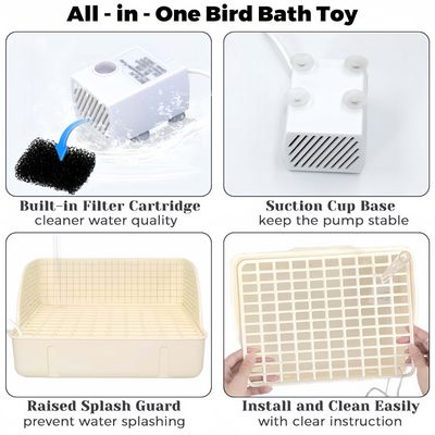 FurryFusion Baignoire automatique pour perroquets