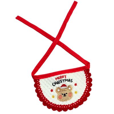 FurryFusion Bandeau de Noël avec broderie d'ourson pour chiens et chats