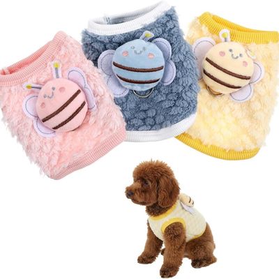 ZooVenture Pull Chiot XXS Abeilles - 15 cm, Polaire, 3 Couleurs