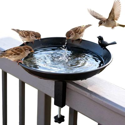 MCBOSON Bain Mangeoire Oiseaux Suspendue Fonte Antigel