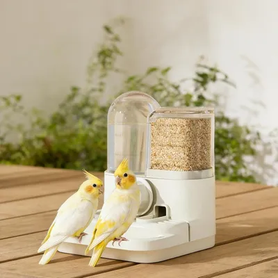 MCBOSON Distributeur d'Eau Automatique Anti-Goutte avec Perchoir pour Cage