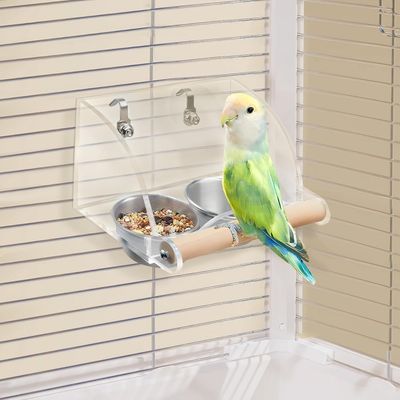 MCBOSON Mangeoire Double Automatique Oiseaux