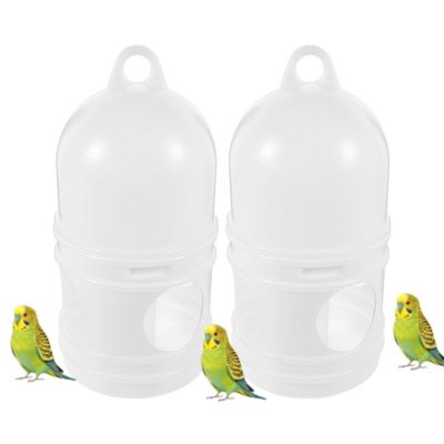 MCBOSON Lot de 2 Distributeurs d'Eau 1L Plastique Blanc pour Oiseaux