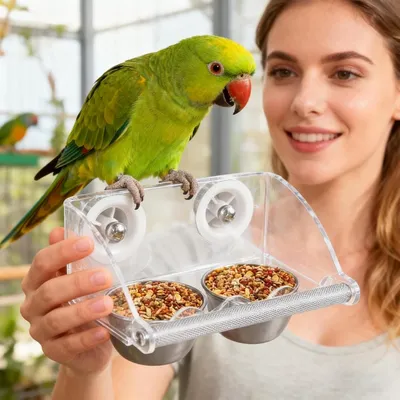 MCBOSON Gamelle pour Cage à Oiseaux