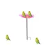MCBOSON Selbstständiger Vogelbad- & Futterplatz mit Blumenstiel