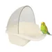 MCBOSON Hängende Vogel-Futterbox, Beige,