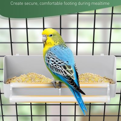 MCBOSON Lot de 2 Mangeoires Suspendues Perchoirs Perruches Canaris