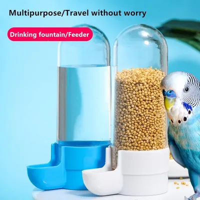 MCBOSON Lot de 2 Distributeurs Automatique Eau/Nourriture pour Oiseaux