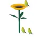 MCBOSON Außen-Vogelfutterstelle Sonnenblumenform mit Pfahl