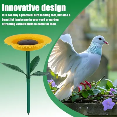 MCBOSON Mangeoire à Oiseaux Extérieure en Forme de Tournesol