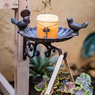 MCBOSON Crochet Artisanal en Fonte Oiseau Décoration Jardin