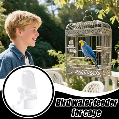 MCBOSON Mangeoire/Abreuvoir oiseaux transparent sans encombrement