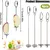 MCBOSON Lot de 4 Brochettes Porte-Nourritures Inox pour Oiseaux