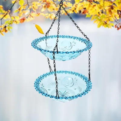MCBOSON Mangeoire Oiseaux Suspendue Extérieure Double Couche