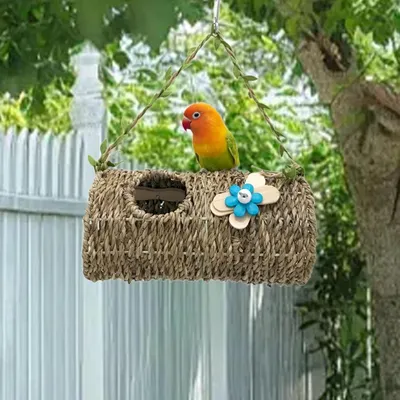 MCBOSON Cabane Suspendue Oiseaux, Herbes Marines Naturelles